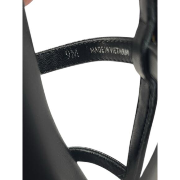 Linea Paola Lilith Ankle Strap Womens Black Sandal SZ 9M Gladiator - Picture 8 of 8